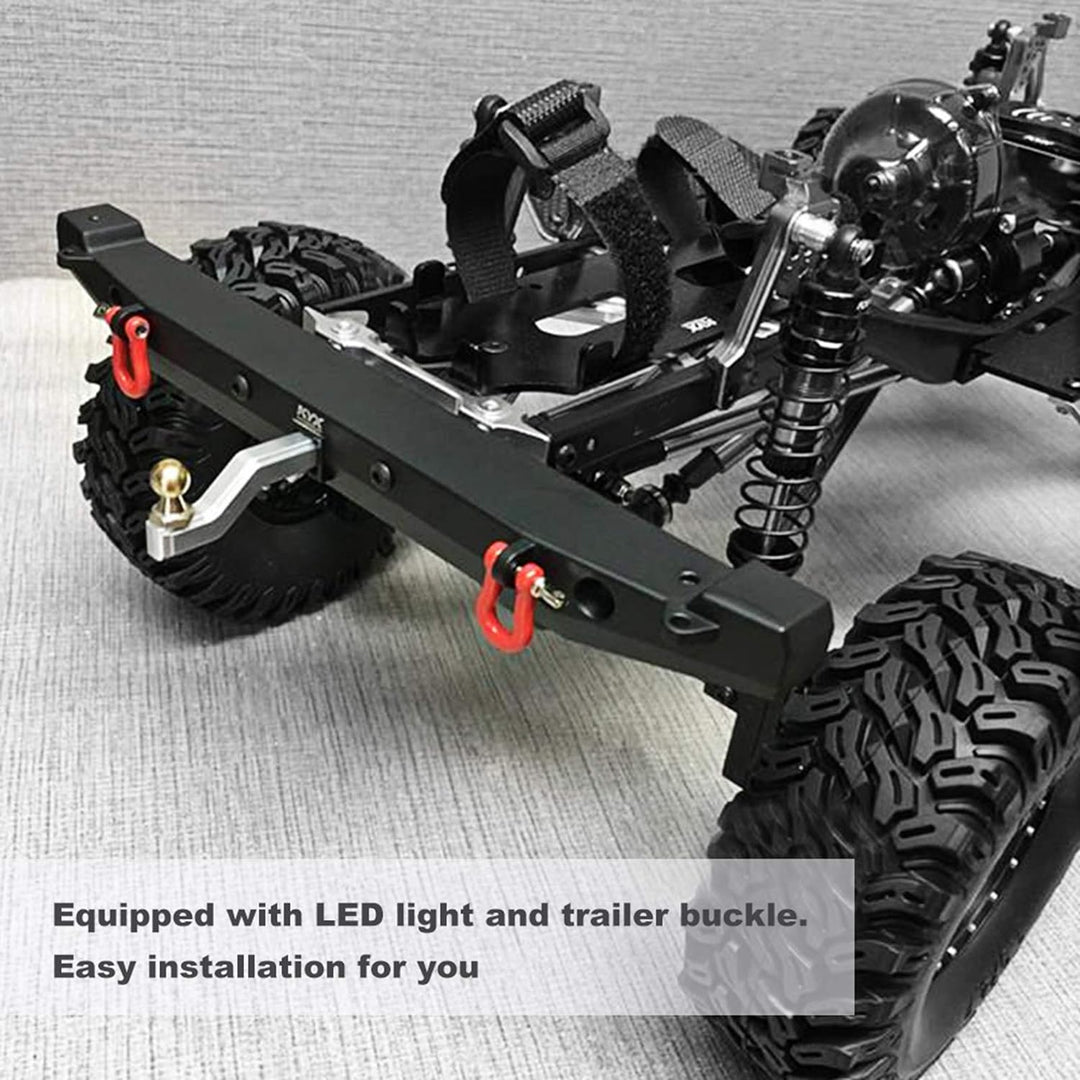 RC Crawler Heckstossstange, RC Auto Heckstossstange mit LED Leuchte Trailer Buckle, Crawler Heckstos