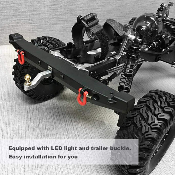 RC Crawler Heckstossstange, RC Auto Heckstossstange mit LED Leuchte Trailer Buckle, Crawler Heckstos