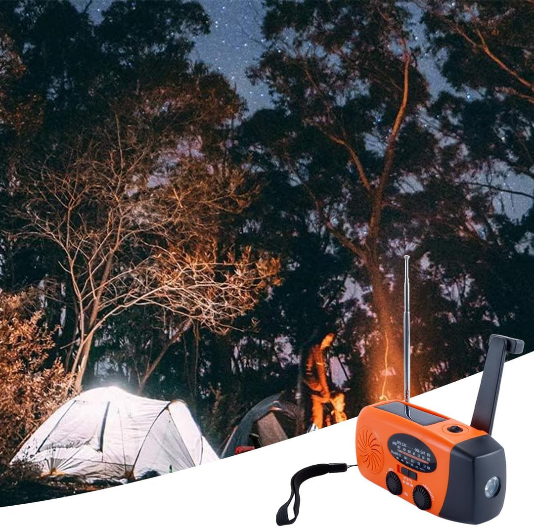 Solarradio, Survival-Handkurbel-Dynamo, AM/FM-Notwetterradio, Für Den Haushalt Und Outdoor-Camping,