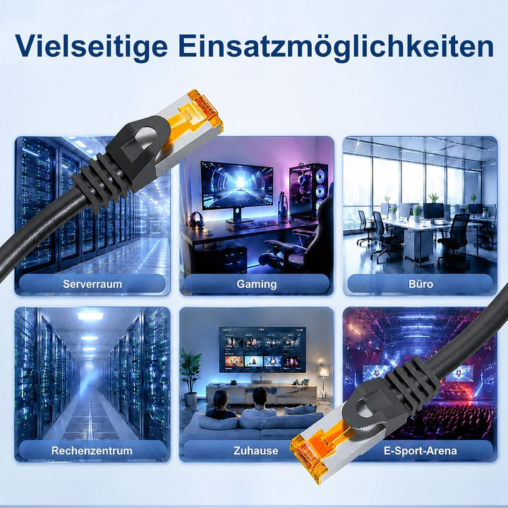iwillink Cat 7 Outdoor LAN Kabel 25m, IP66 wasserdicht, 10Gbit/s PoE-fähig | UV-beständig, Erdverleg
