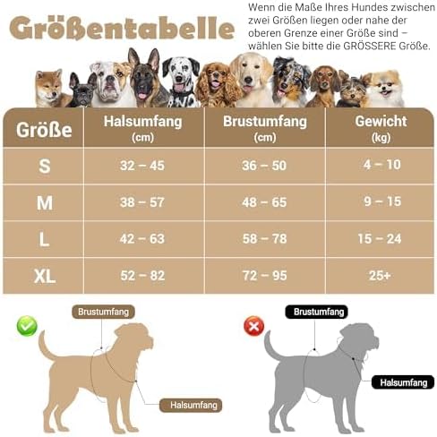 Funfox Hundegeschirr Kleine Hunde [S] - Anti Zug Welpengeschirr mit Griff &amp; Ringreflektoren, Atmungs