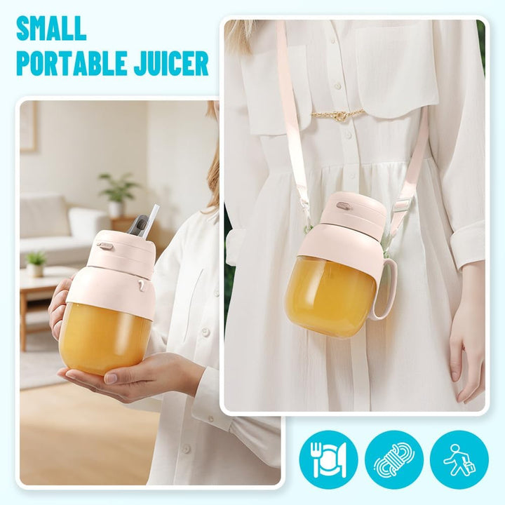 Tragbarer Mixer & Smoothie Maker, 1000ML Grosser Mixer Smoothie Maker mit Trinköffnung & Trageriemen