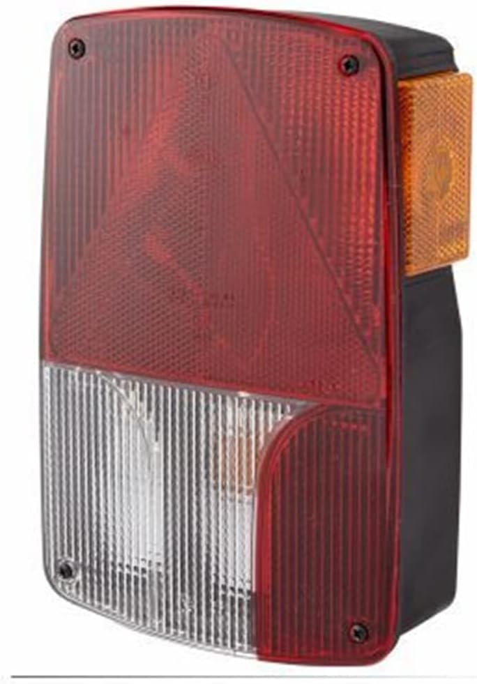 HELLA - Heckleuchte - Glühlampe - 12V - Anbau/geschraubt - Lichtscheibenfarbe: weiss/rot - Kabel: 20