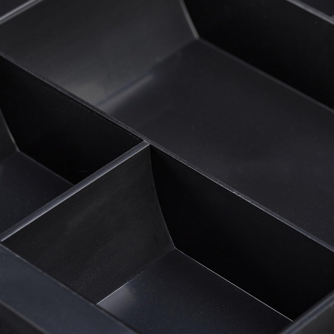 Relaxdays Geldkassette abschliessbar, entnehmbarer Einsatz, 5 Fächer, Geldkasten Eisen, HxBxT: 8,5 x