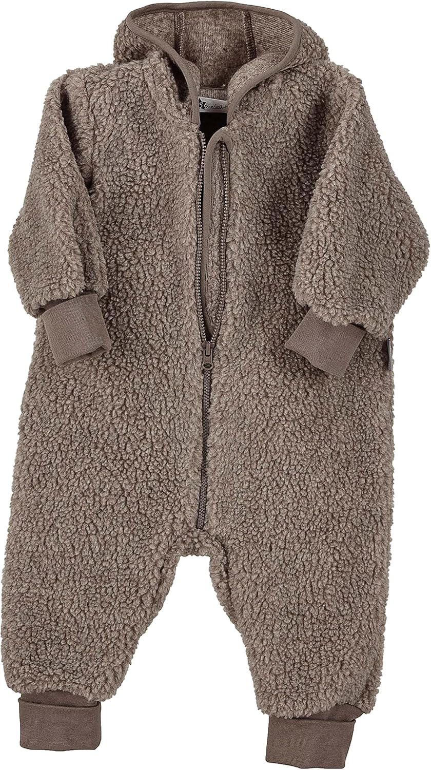 Sterntaler Baby Jungen Overall Baby Overall - Overall Baby, Baby Overall - aus Merino Wolle mit Kapu