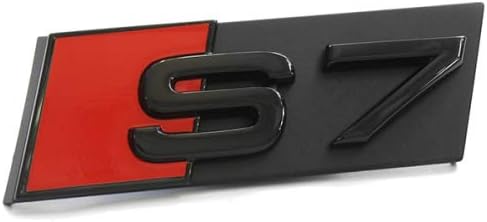 Audi 4K8071805 Schriftzug S7 schwarz/rot Tuning Exclusive Kühlergrill Clip Black Edition Emblem