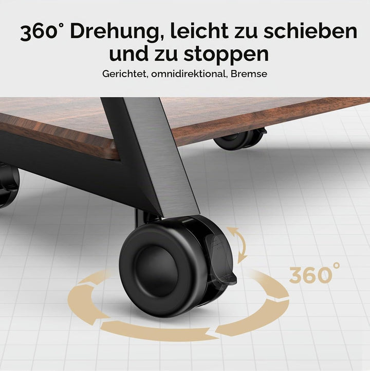 FITUEYES DESIGN Rollen 4er Set bis 80kg belastbar Lenkrollen mit Bremse M8 Gewinde für Möbel und Ger
