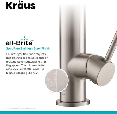 Kraus KPF-1603SFS Artec Pro Spot-freie Küchenarmatur mit 2 Funktionen, kommerzieller Stil, vorspülba