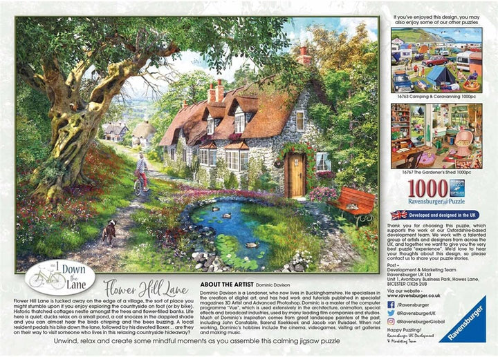 Ravensburger 10216777 Down The No.1 Flower Hill Lane 1000 Teile Puzzle für Erwachsene & Kinder ab 12