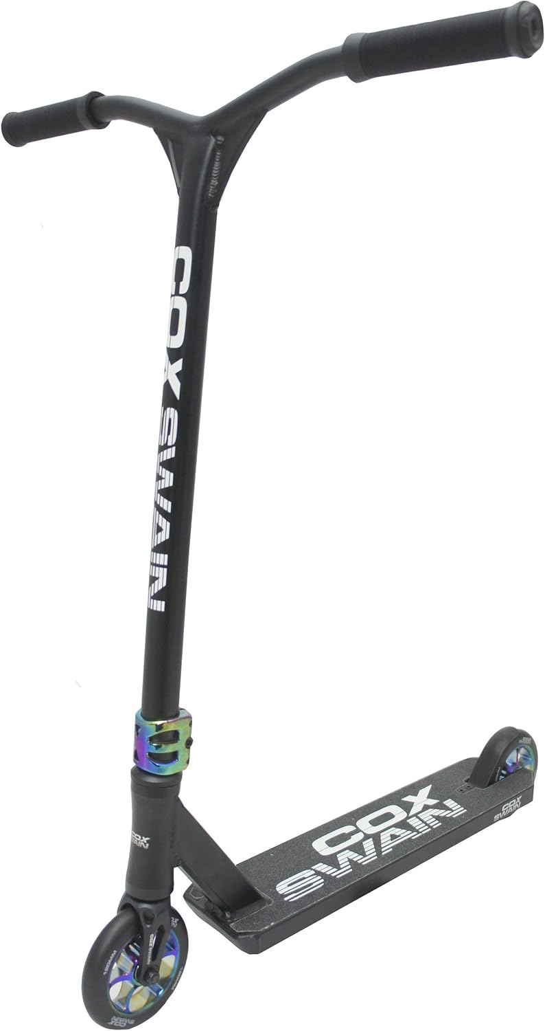 Cox Swain Stunt Scooter V-120 mit 120mm Rollen - ABEC9 Lager - Das Neue Topmodell Black/Gold, Black/