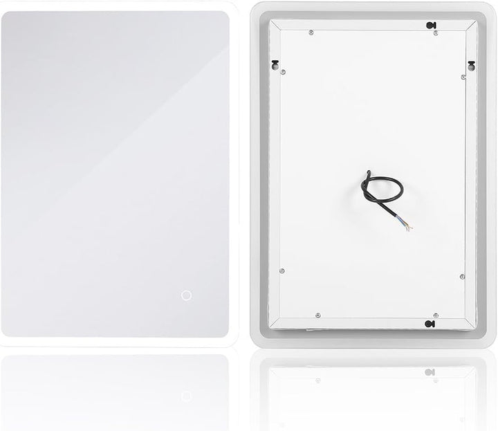 MUPAI Badspiegel LED Badezimmerspiegel Beleuchtet Bad Spiegel Wandspiegel Badezimmerspiegel mit Bele