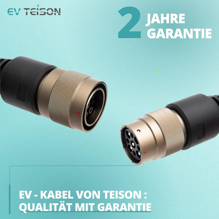 Teison Mobile Wallbox Ladestation für EV Elektroautos mit Automatischer Adaptererkennung - 22kW / 11