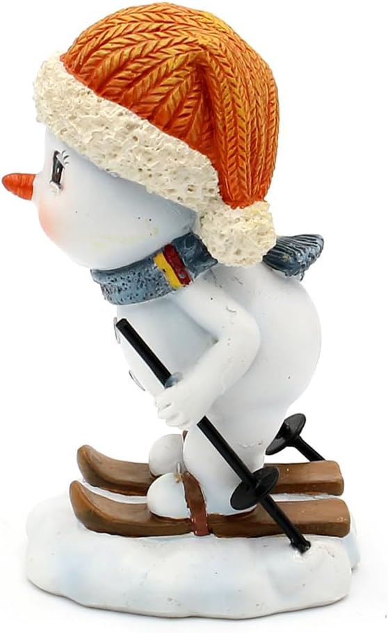 Schneemanndeko, Winterkinder, Deko - Schneemann, Schneekinder mit Mütze und Schal grün/rot/orange au