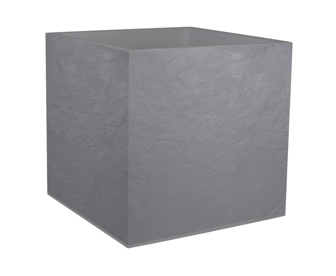 EDA - Übertopf, quadratisch, 50 cm, Volcania, 57 l, Steinoptik, doppelwandig, Wasserspeicherzone – 4