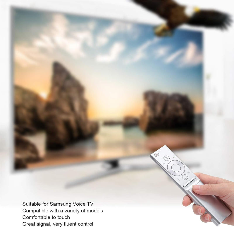 PUSOKEI TV-Fernbedienung für Samsung Voice-TV BN59-01265A / BN59-01291A / BN59-01274A / QN88Q9FAMFXZ