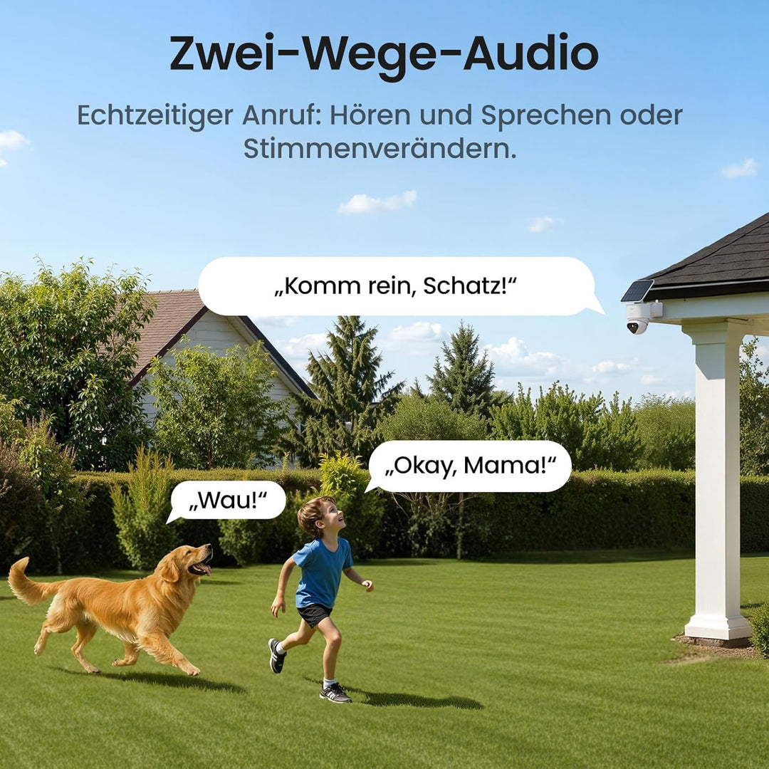 aosu T2 Ultra 4K 8MP Überwachungskamera Aussen Solar Akku [Passt für T2 Ultra Kit, TrueColor Nachtsi