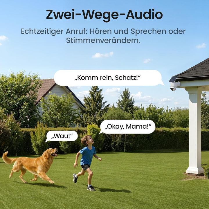 aosu T2 Ultra 4K 8MP Überwachungskamera Aussen Solar Akku [Passt für T2 Ultra Kit, TrueColor Nachtsi