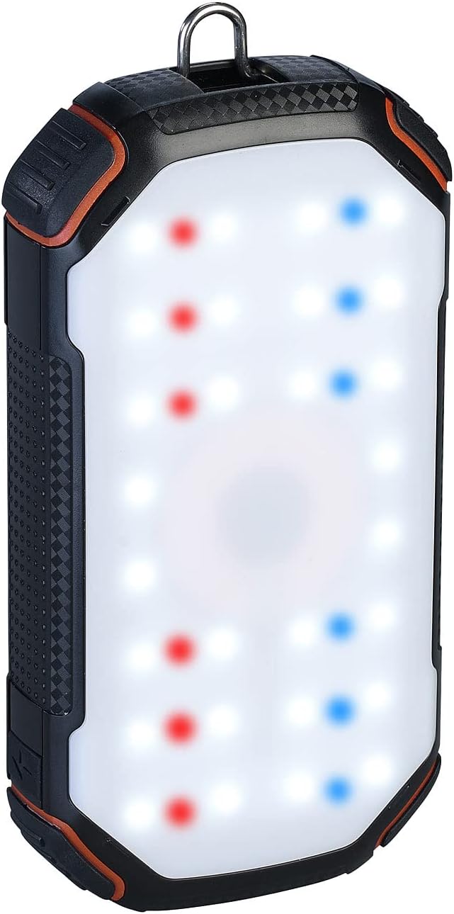 revolt Powerbank Induktion: Solar-Powerbank mit 20 Ah, Qi-kompatibel, USB-C, 15 W, SOS-Licht, IP54 (