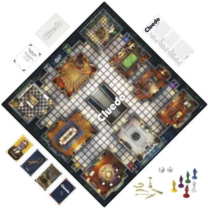 Hasbro Gaming Cluedo Familienspiel für 2 bis 6 Spieler, ab 8 Jahren