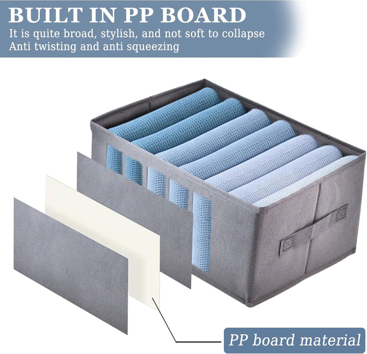 ROLLWAY 6er Schrank Organizer Kleiderschrank Ordnungssystem Stapelbar, Stabile Schrankorganizer Klei