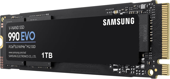 Samsung 990 EVO NVMe M.2 SSD 1 TB, PCIe 4.0 x4 / PCIe 5.0 x2, NVMe 2.0 (2280), 5.000 MB/s Lesen, 3.2