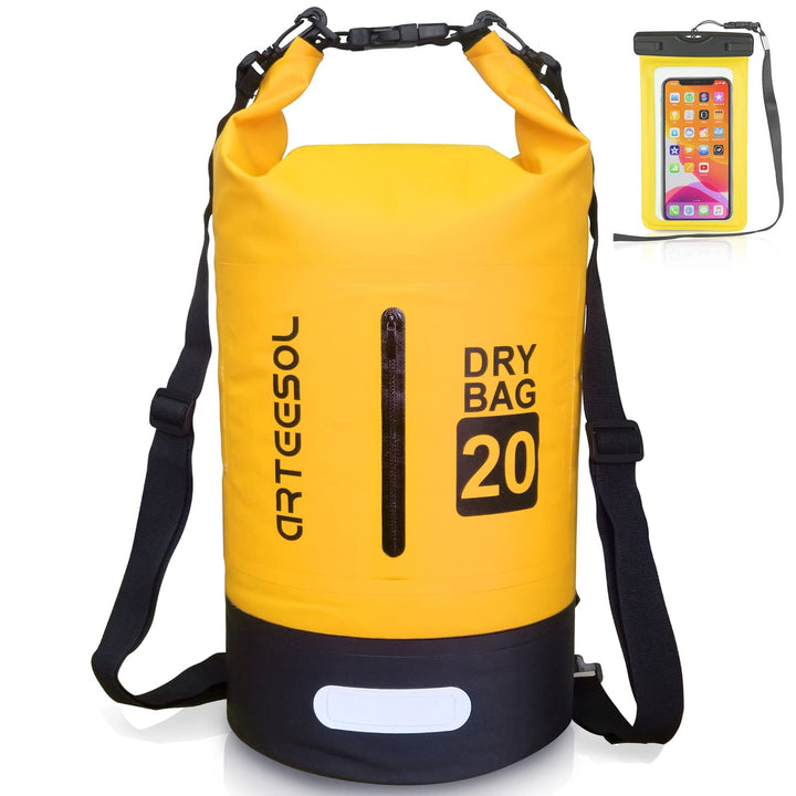Dry Bag wasserdichte Tasche 5L/10L/20L/30L Wasserfester Beutel Packsack mit Langen Doppeltem Verstel