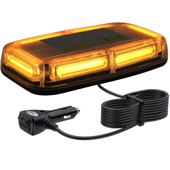Justecheu 6 COB LED 60W Warnblitzlicht Rundumleuchte Amber Notfall Warnleuchte IP67 E9 12/24V Arbeit
