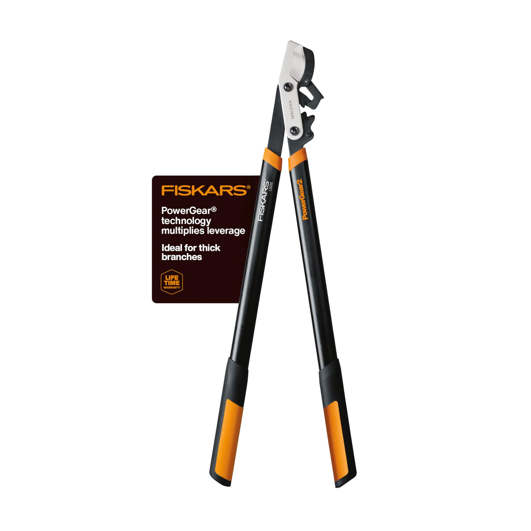 Fiskars 394801-1003 PowerGear2 Bypass Lopper, 32 Inch, Black/Orange, US import
