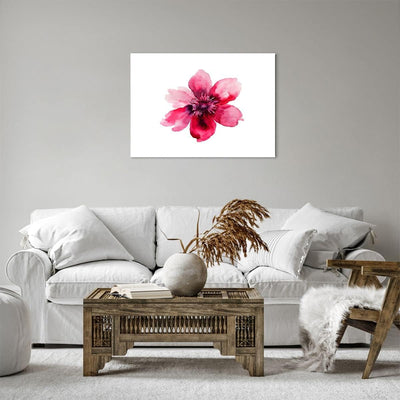 Bilder auf Leinwand Malerei Illustration Sommer Blume Leinwandbild 70x50cm Wandbilder Dekoration Woh