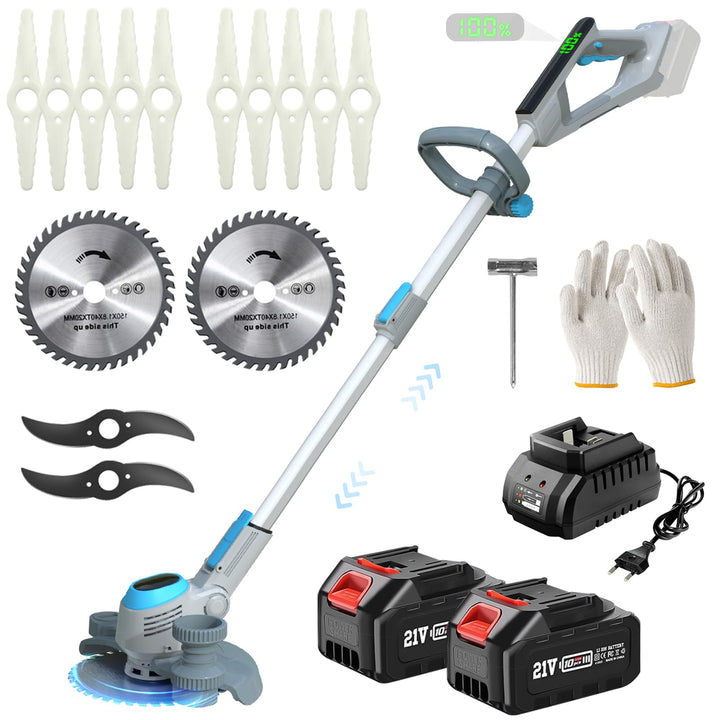 Rasentrimmer mit Akku für Makita Akkus, 2 in 1 Rasentrimmer/Kantenschneider | Freischneider Akku mit