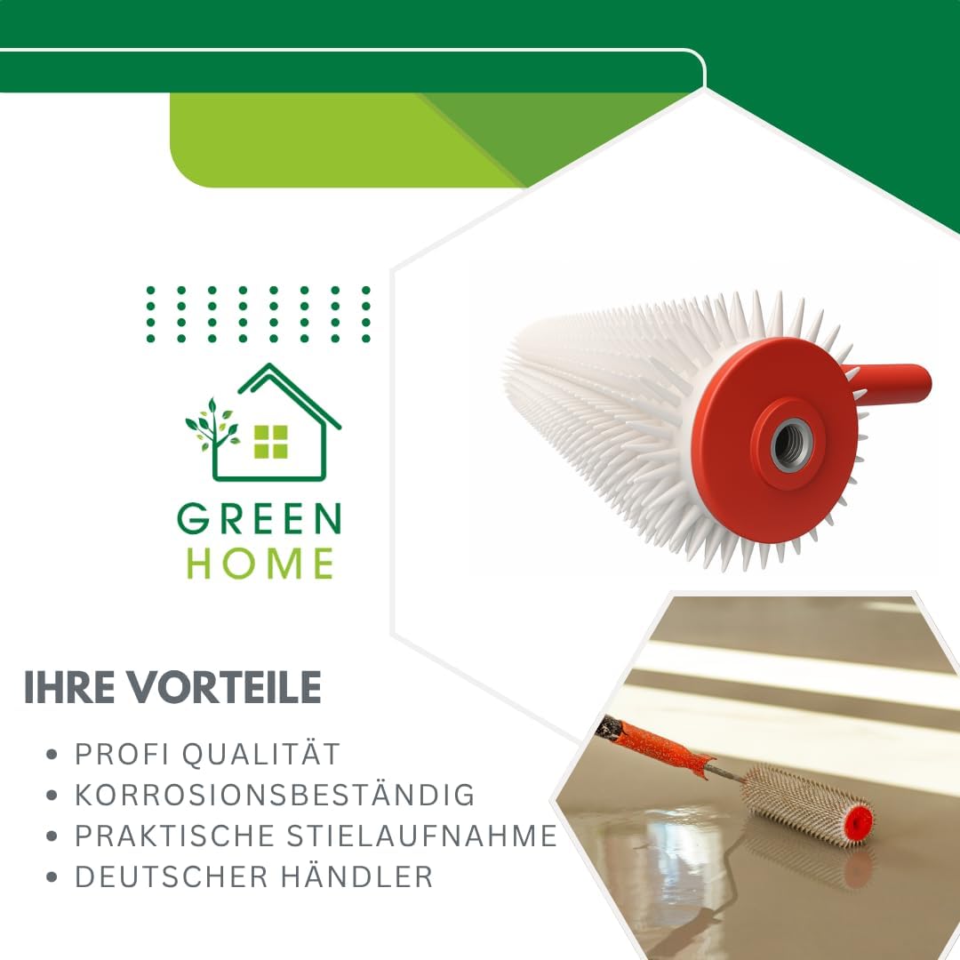 Green Home Entlüftungsroller 25 cm - Stachellänge: 11 mm - Profi-Qualität 25 cm Roller 11 mm - einar