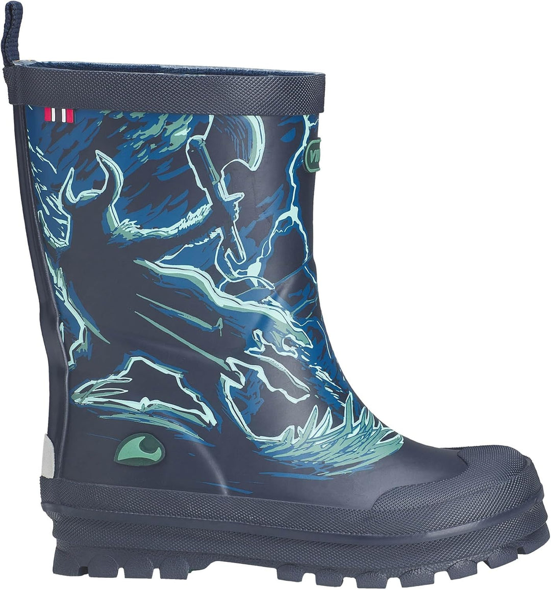 Viking Jolly Print Gummistiefel Unisex Kinder 21 EU Navy Bluegreen, 21 EU Navy Bluegreen