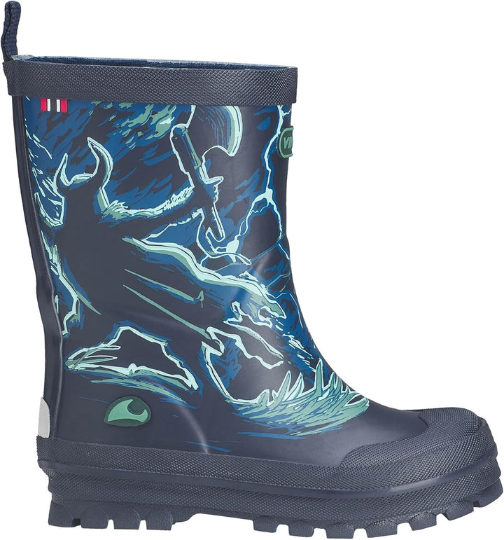 Viking Jolly Print Gummistiefel Unisex Kinder 21 EU Navy Bluegreen, 21 EU Navy Bluegreen