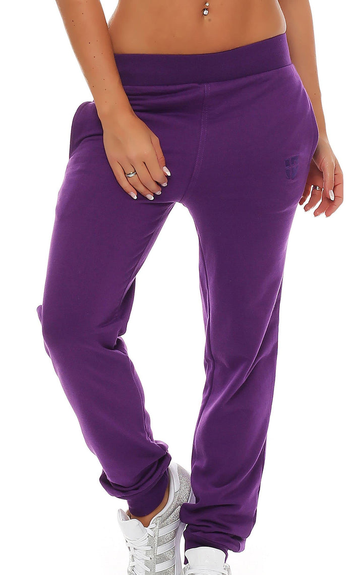 Gennadi Hoppe Damen Jogginghose Trainingshose Sweat Pants Sporthose Fitness Hose XS Lila (Purple), X