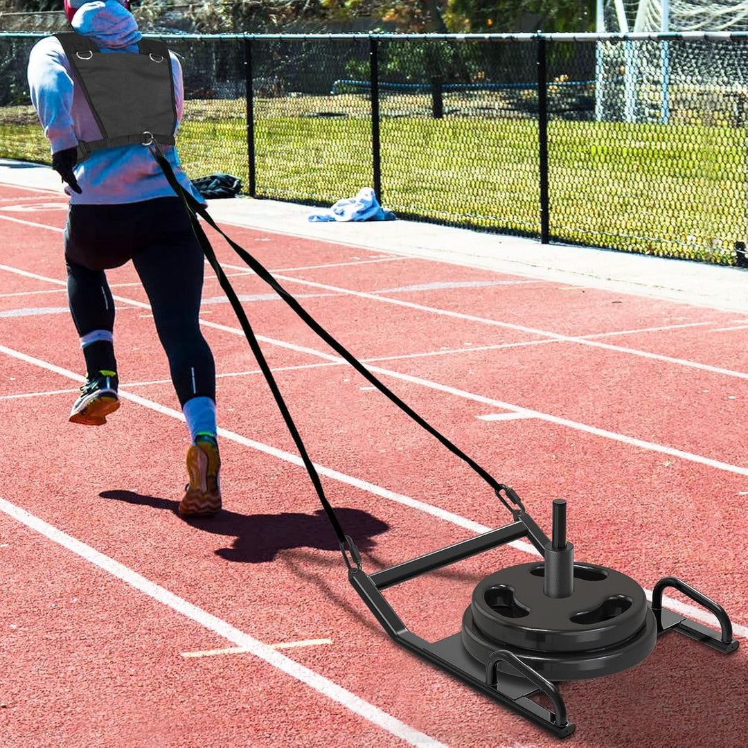 BeneLabel Gewichtsschlitten, Fitness Schlitten Teppich Gras Trainingsschlitten Indoor Outdoor Sportl