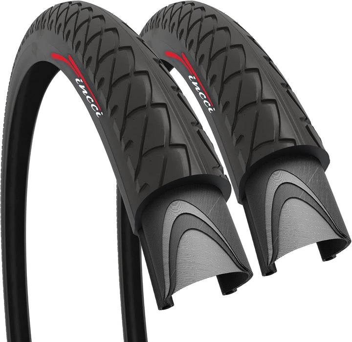 Fincci 26 x 1.95 Zoll 50-559 Faltbar Slick Reifen für Cityräder Rennräder Mountain MTB Hybrid Fahrra