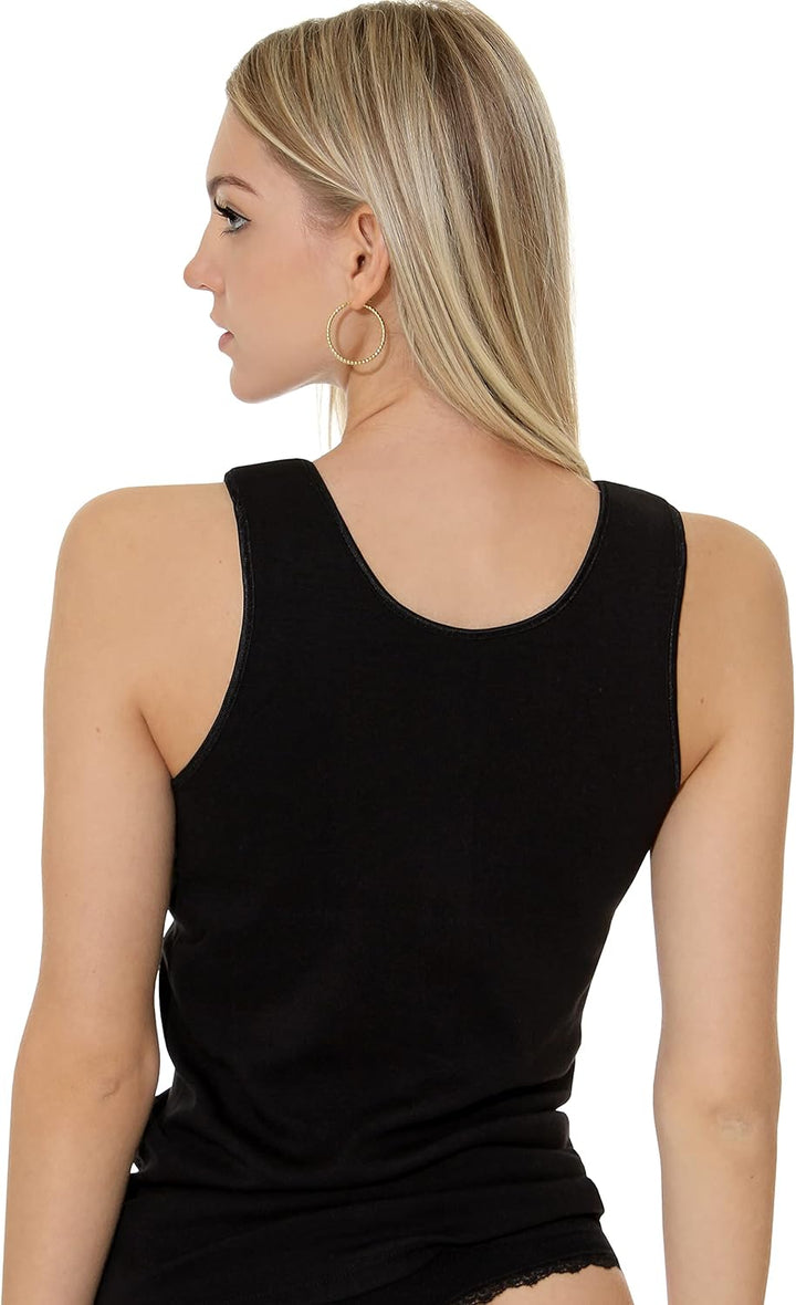 Damen Shirt, Unterhemd mit extra grosser Spitze, Trägershirt ohne Seitennaht - Cottonprime 36-38 Sch