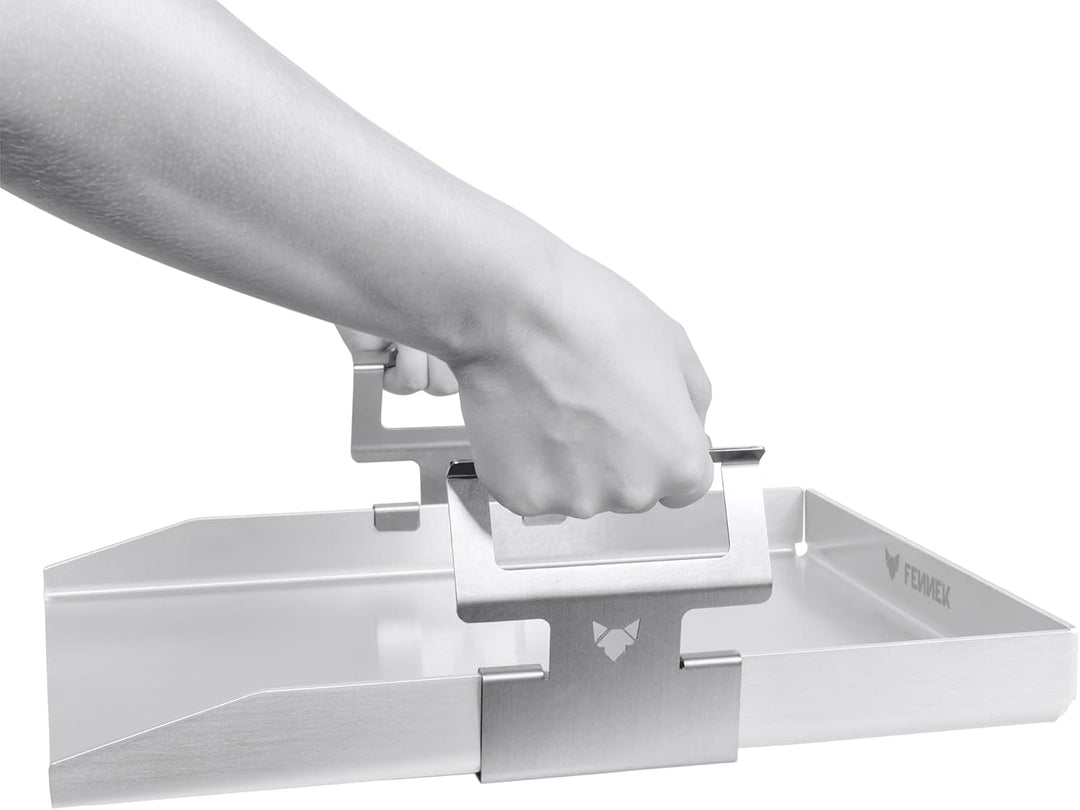FENNEK Griffe für Plancha Platten | Für Planchas mit einem Rand zwischen 35-40 mm | Aus Rostfreiem E