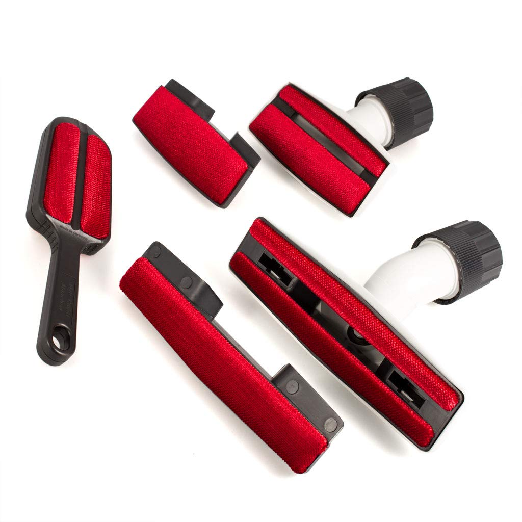 MULTIDUESE das ORIGINAL Staubsauger Düsen Set 5-teilig: FQP ideal als Tierhaarentferner, Fussel/Flus