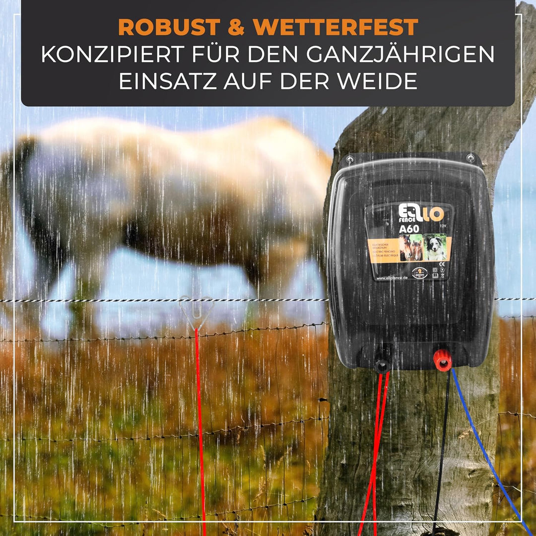 Ellofence Weidezaungerät/Elektrozaungerät A60 - Extrem leise! - Hüten von Pferden und Haustieren, 12