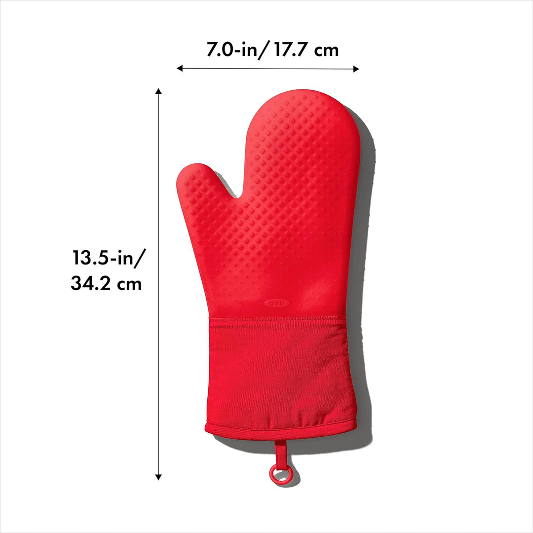 OXO Good Grips Ofenhandschuh aus Silikon – Rot Mitt - Red, Mitt - Red