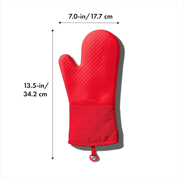 OXO Good Grips Ofenhandschuh aus Silikon – Rot Mitt - Red, Mitt - Red