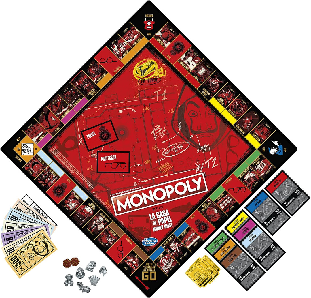 Monopoly: Netflix Haus des Geldes/La Casa de Papel Edition, Brettspiel für Erwachsene und Teenager,
