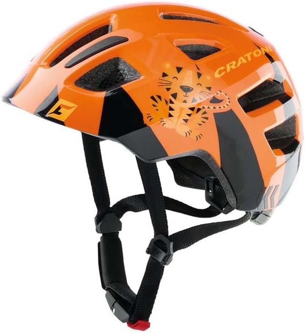 Cratoni Unisex Jugend Maxster Fahrradhelm, Tiger/Orange Glänzend, S/M