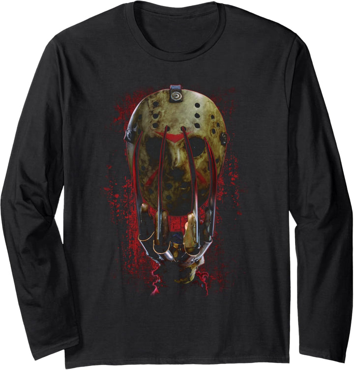 Freddy vs Jason Mask and Claws Langarmshirt