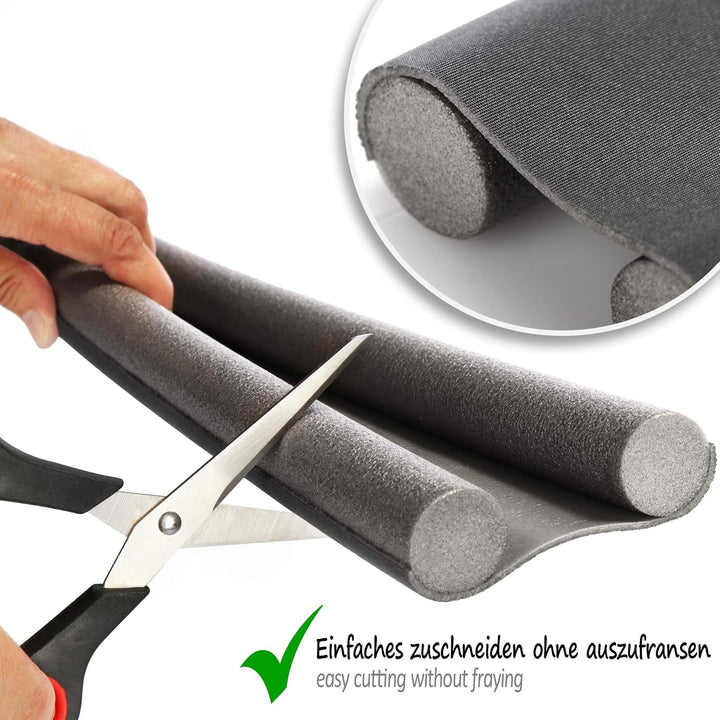 COM-FOUR® 3X Zugluftstopper für die Tür - Türbodendichtung - Luftzugstopper mit Doppeldichtung - Sch