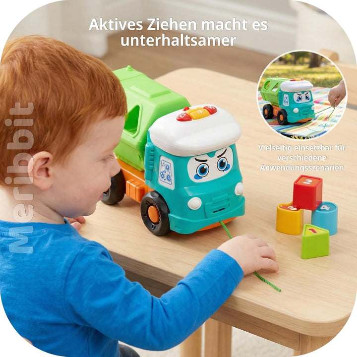 Montessori-Spielzeug LKW Spielzeug für 2-5 Jahre Kinder, Sinnesförderndes Spielzeug mit Licht &amp; Soun