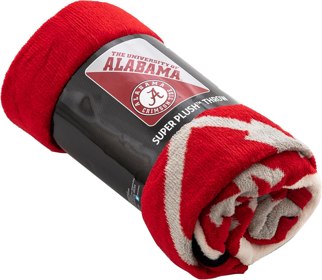 Northwest NCAA Micro-Raschel-Überwurfdecke, Uni, für Erwachsene Alabama Crimson Tide 46\" x 60\ Half