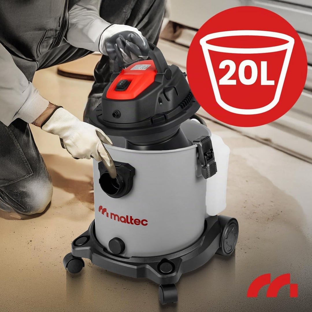 MalTec Waschsauger Nass Trockensauger Polsterreiniger Teppichreiniger MasterWash Gebläse 2200W Grau