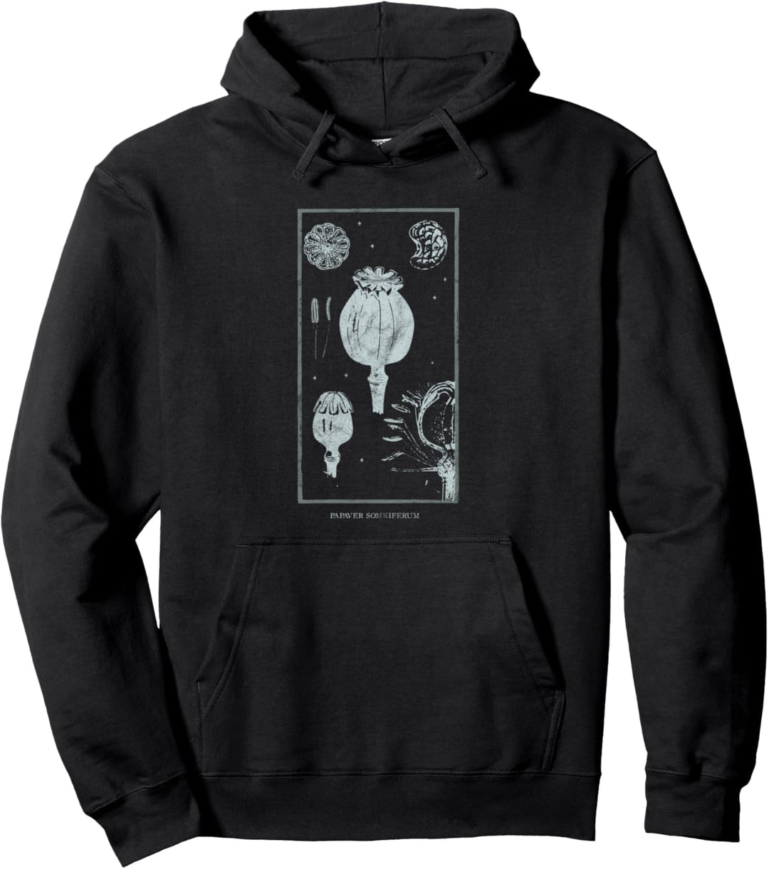 Occult Schlafmohn Psychoaktiv Drogen Gothic Grunge Tarot Pullover Hoodie